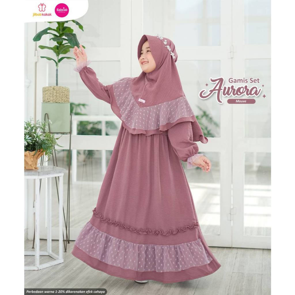 GAMIS SET AURORA - BABYJAB - MATT CRINGKEL AIRFLOW PREMIUM - GAMIS SET ANAK
