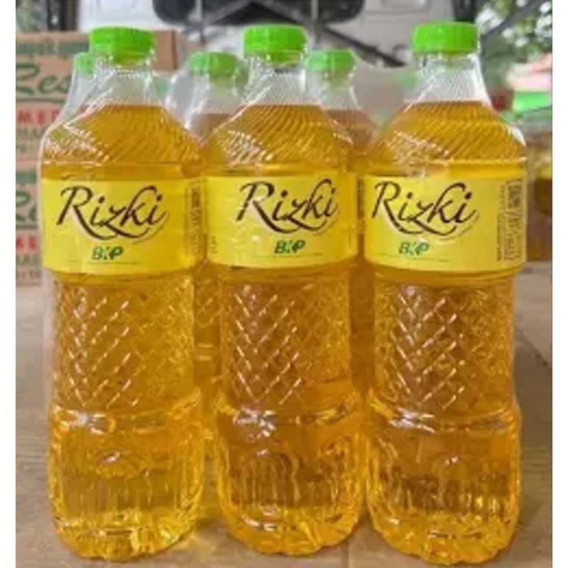 

minyak goreng rizki botol 800ml/pack (12 pcs)