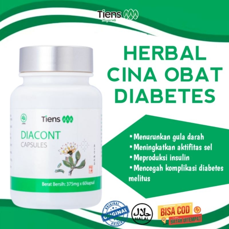 Kapsul Labu Cina Diacont Tiens - Vitamin Herbal Cina Obat Diabetes Tiens