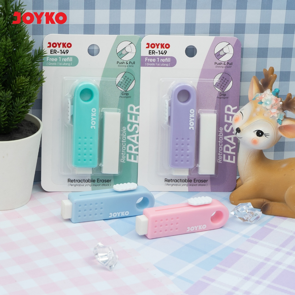 

Joyko Sliding Eraser + REFILL Mechanical / Penghapus Mekanik Joyko + ISI ULANG Ujian Panjang Anak ER-149