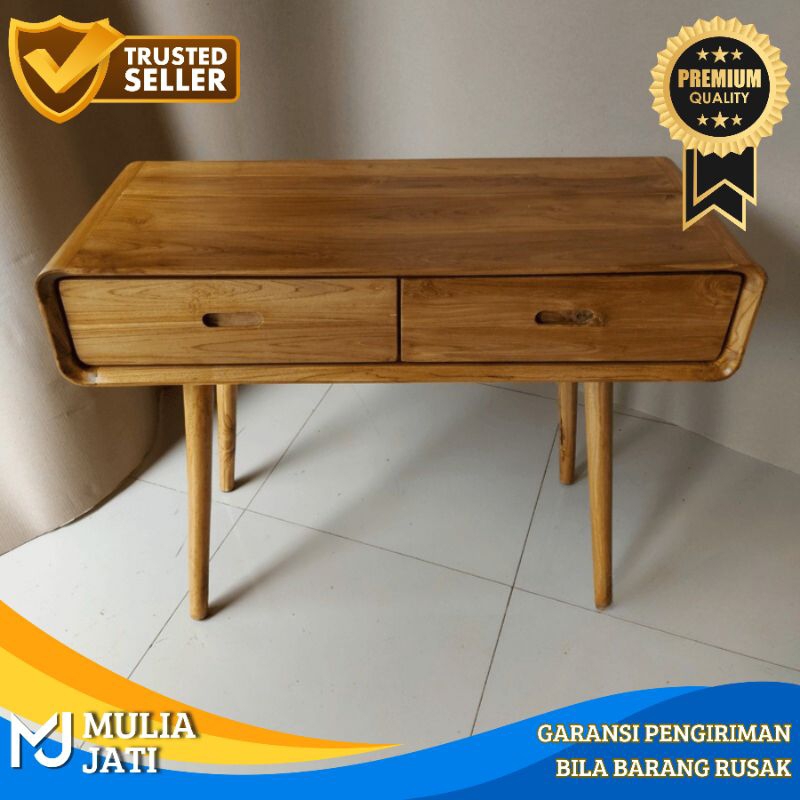 Meja Konsol Retro Jati - Meja Konsol Jati Minimalis - Meja penyimpanan Retro