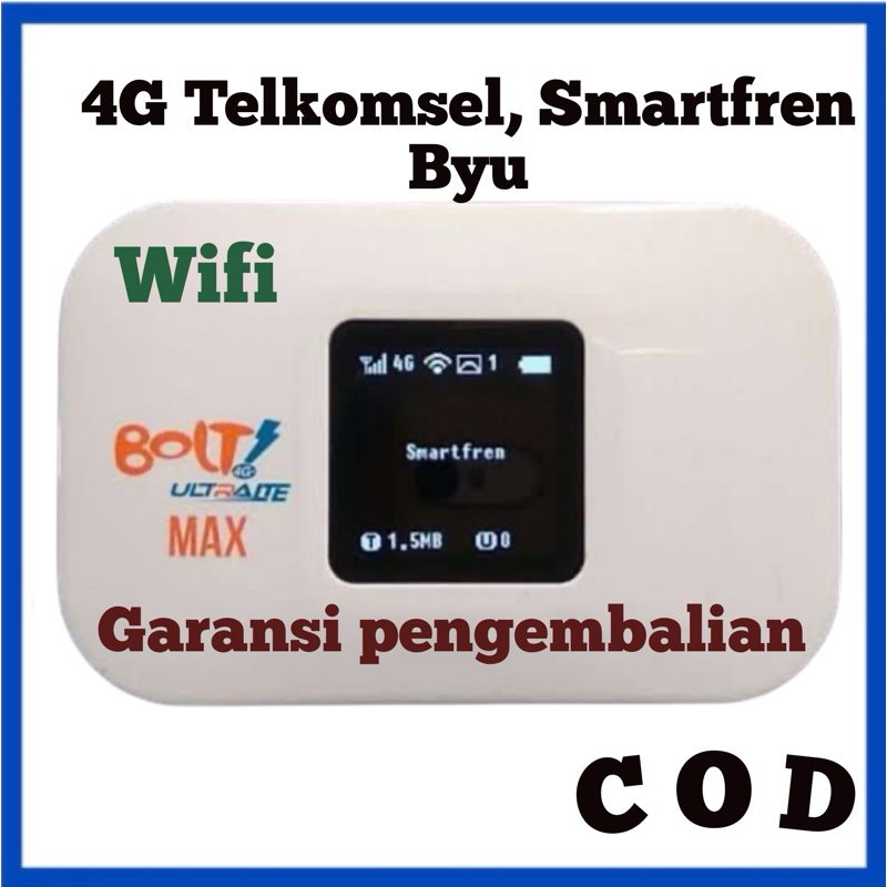 WiFi modem 4G LTE Telkomsel, Smartfren , by.u , unlock 4G LTE band 40 , konek CCTV , modem portabel,