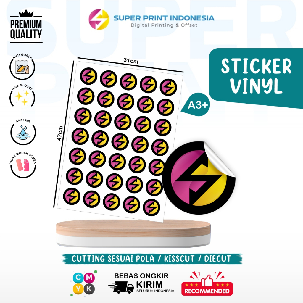 

Cetak Stiker Vinyl Susu A3+ Label Cutting Custom Murah
