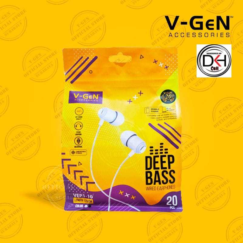 Headset V-GEN VEP1-16 (KARET) HEADSET KABEL FULL BASS