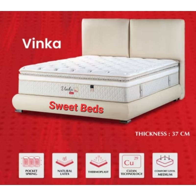 springbed helux vinka latex tebal 37cm
