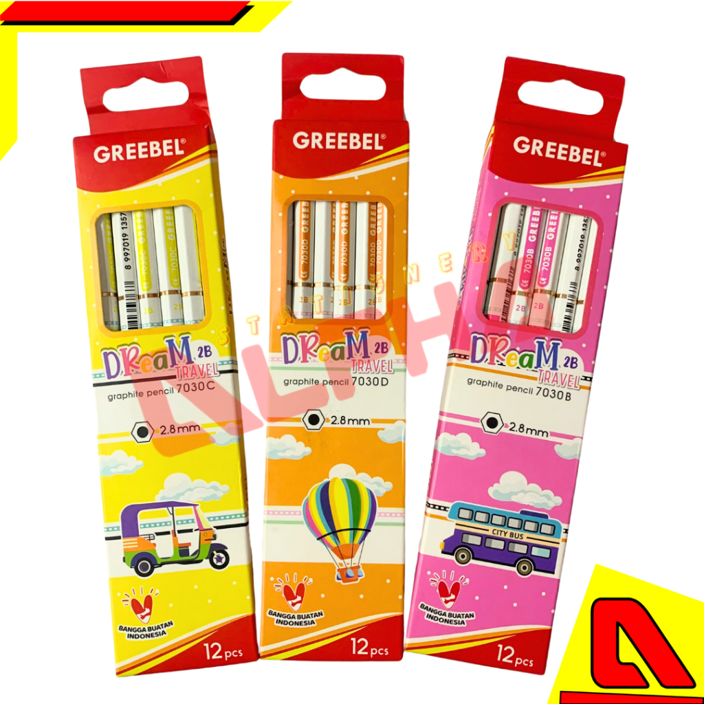 

Pensil Tulis 2B Pensil Greebel Dream 7030 Pensil Karakter Lucu