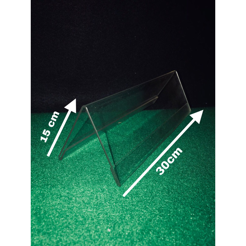 

papan nama meja akrilik 15cm x 30cm 2 sisi