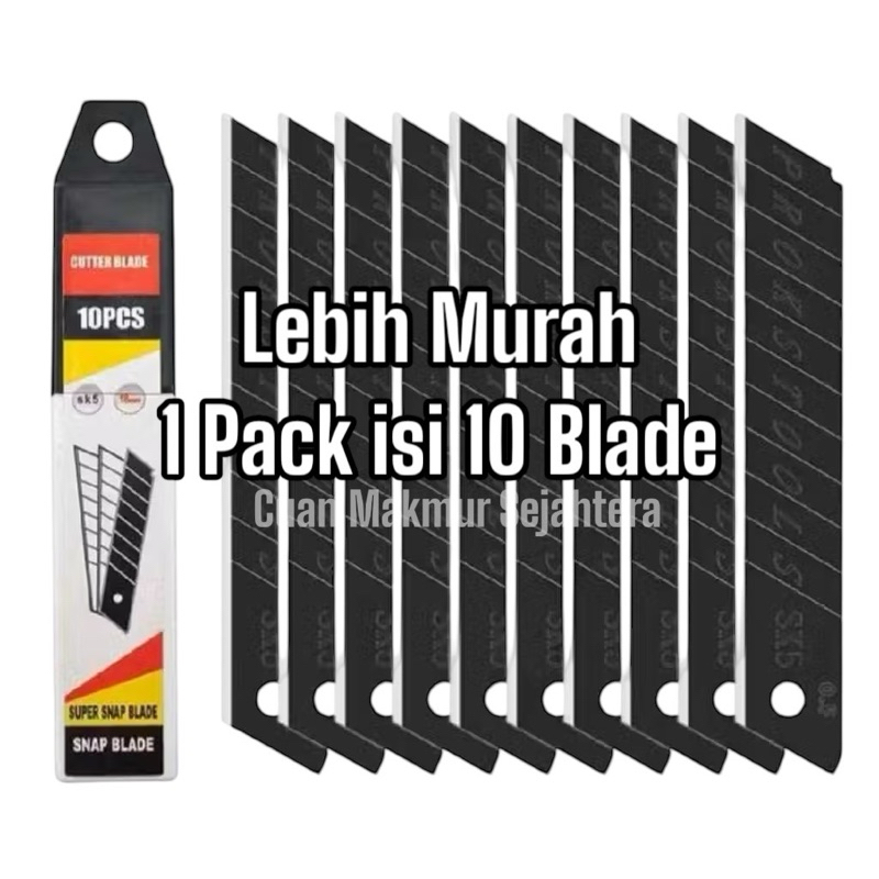 

Isi Cutter Besar | Isi cutter | Refil Cutter | Isi cutter 1 pack 10pcs | Cutter 0.6mm