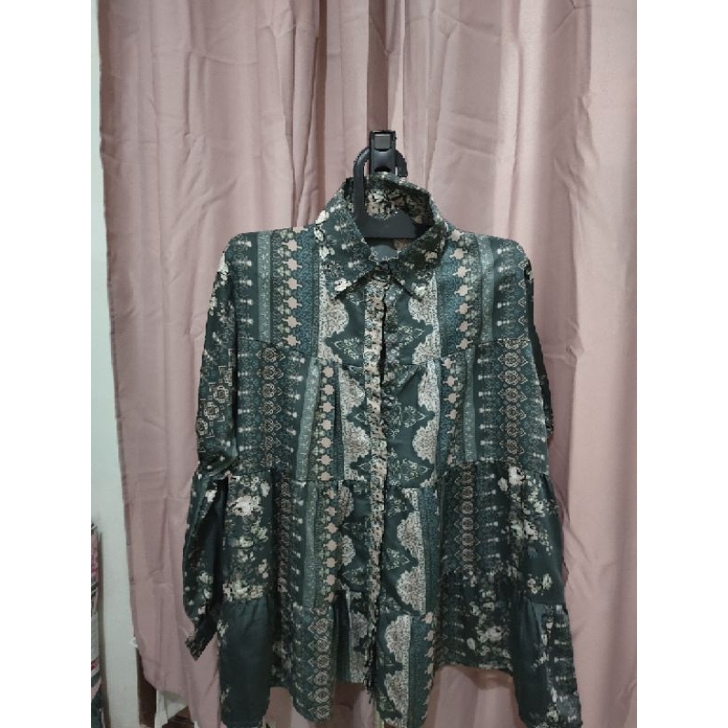 Blus Batik Wanita Lengan Panjang