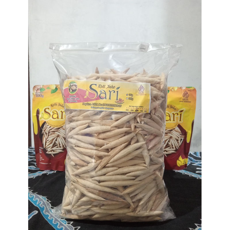 

roti jahe sari kemasan 1 kg / roti jahe / stick jahe sari kue bangket jahe