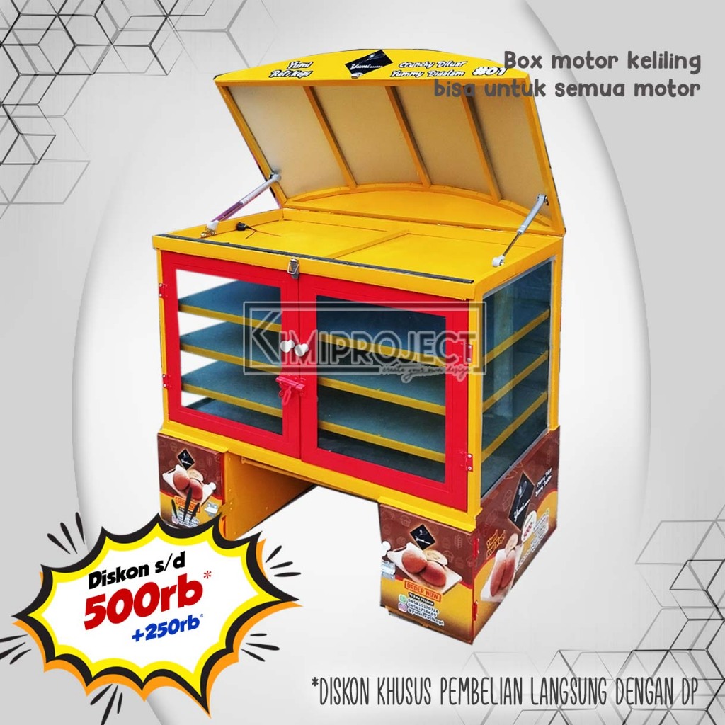 Box Motor Delivery makanan minuman bahan ACP besi kokoh