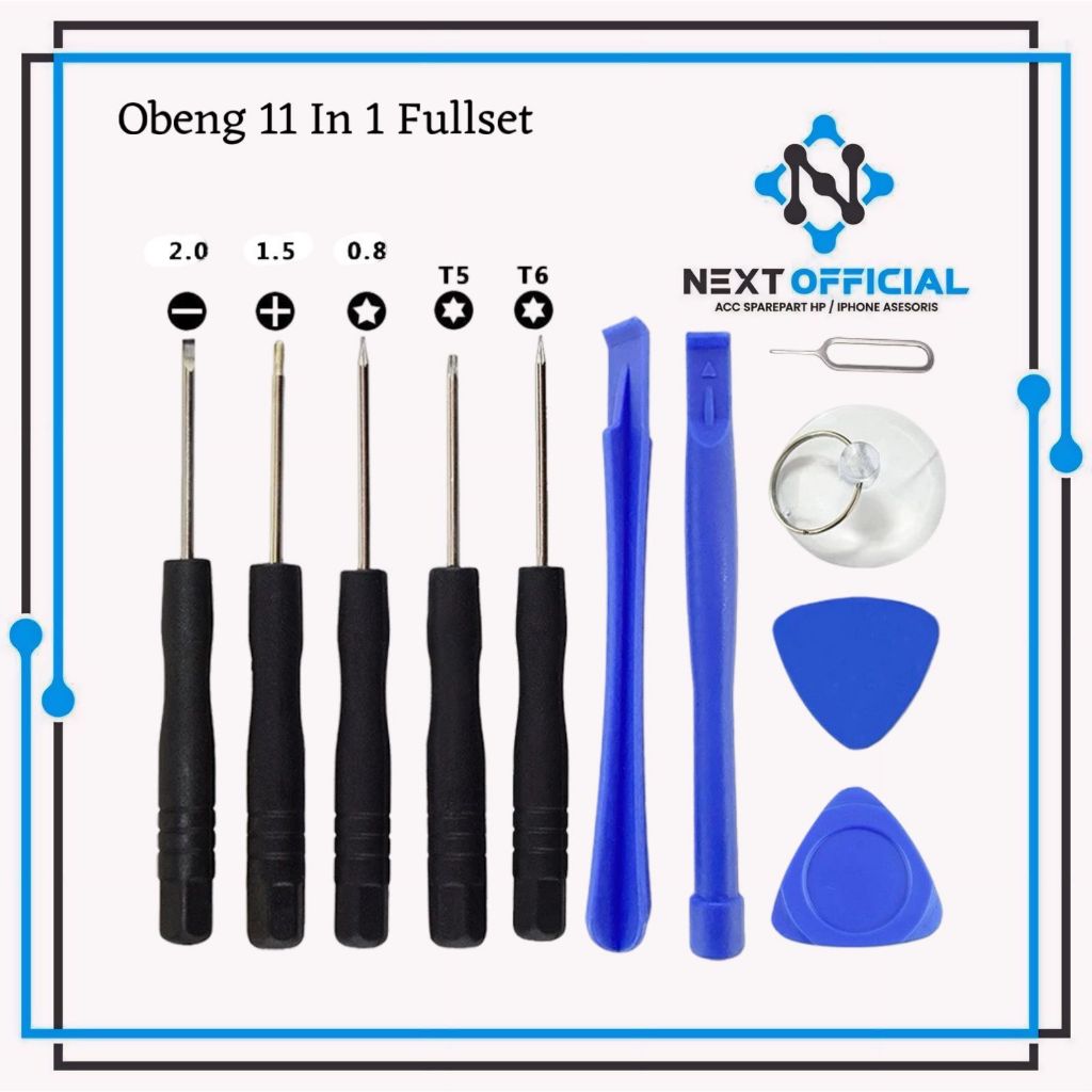 Obeng Set Mini 2In1 - 8In1 - 11In1 Reparasi Repair Laptop Vivo Oppo Xioami Realme Asus Murah Terbaru