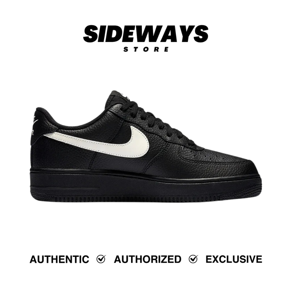 Nike Air Force 1 Low Black Sail Swoosh White