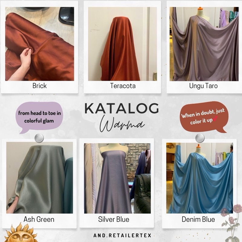 Kain Satin Maxxymarra Maksmarra Pure silk ginal Warna Sage Green dll