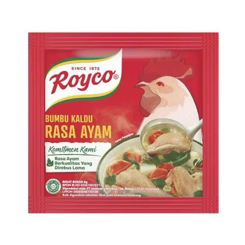 

bumbu kaldu rasa ayam royco 8gr 1renceng isi 12pcs