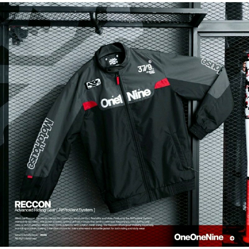 oneonenine ksr jacket racernine reccon black grey sunmory touring