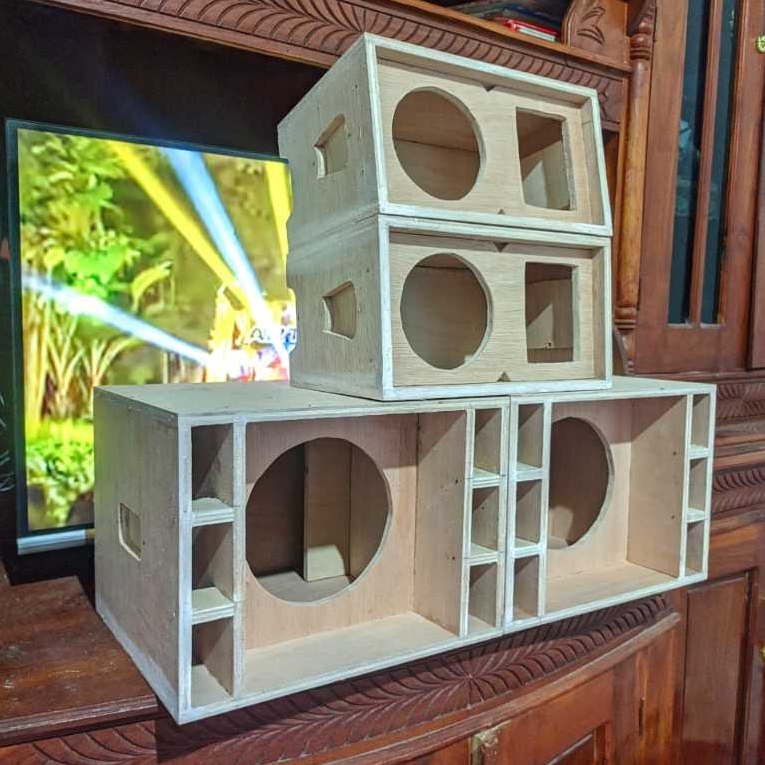 Box miniatur sound system 1set box spl 6 inch bok line array 4 inch bok speaker 1 paket