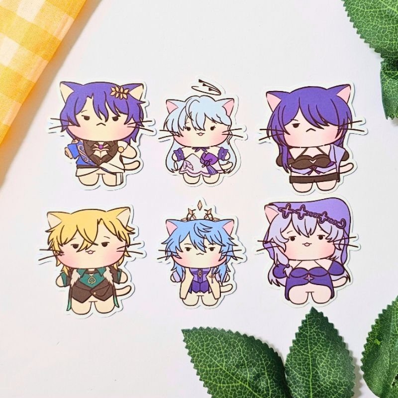 

LEHA-LEHA CLUB - (2/2) Cat Honkai Star Rail | Cute Doff Sticker | Sticker Lucu