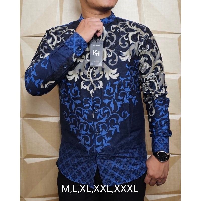 KH Kemko KH Kemeja Koko Batik Premium Pria Dewasa Lengan Panjang