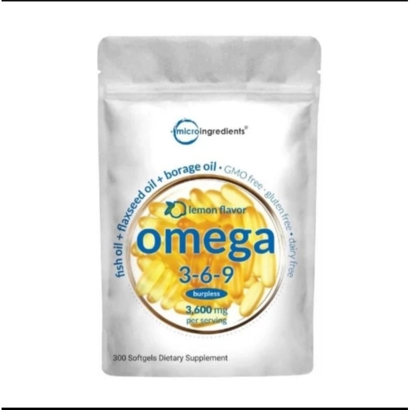 MICROINGREDIENTS OMEGA 3 6 9 FISH OIL ORIGINAL 300 SOFTGEL