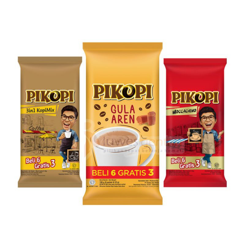 

Pikopi gula aren / moccachino / mix 3in1 isi 9 sachet