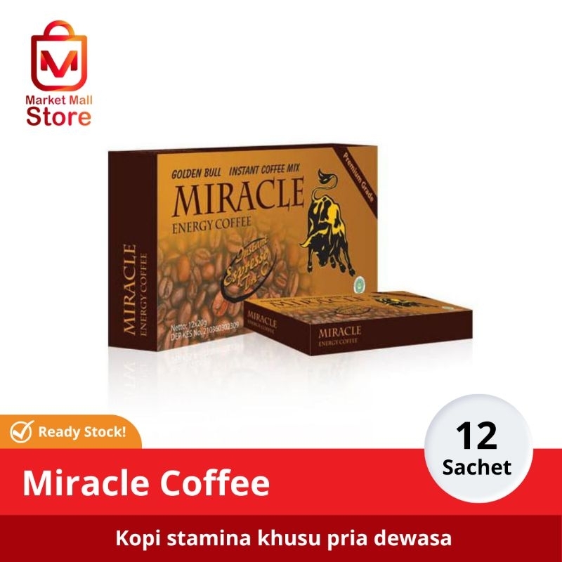 

Kopi Ajaib Miracle Energy Coffee Original Kopi Stamina Pria Kuat Tahan Lama BPOM