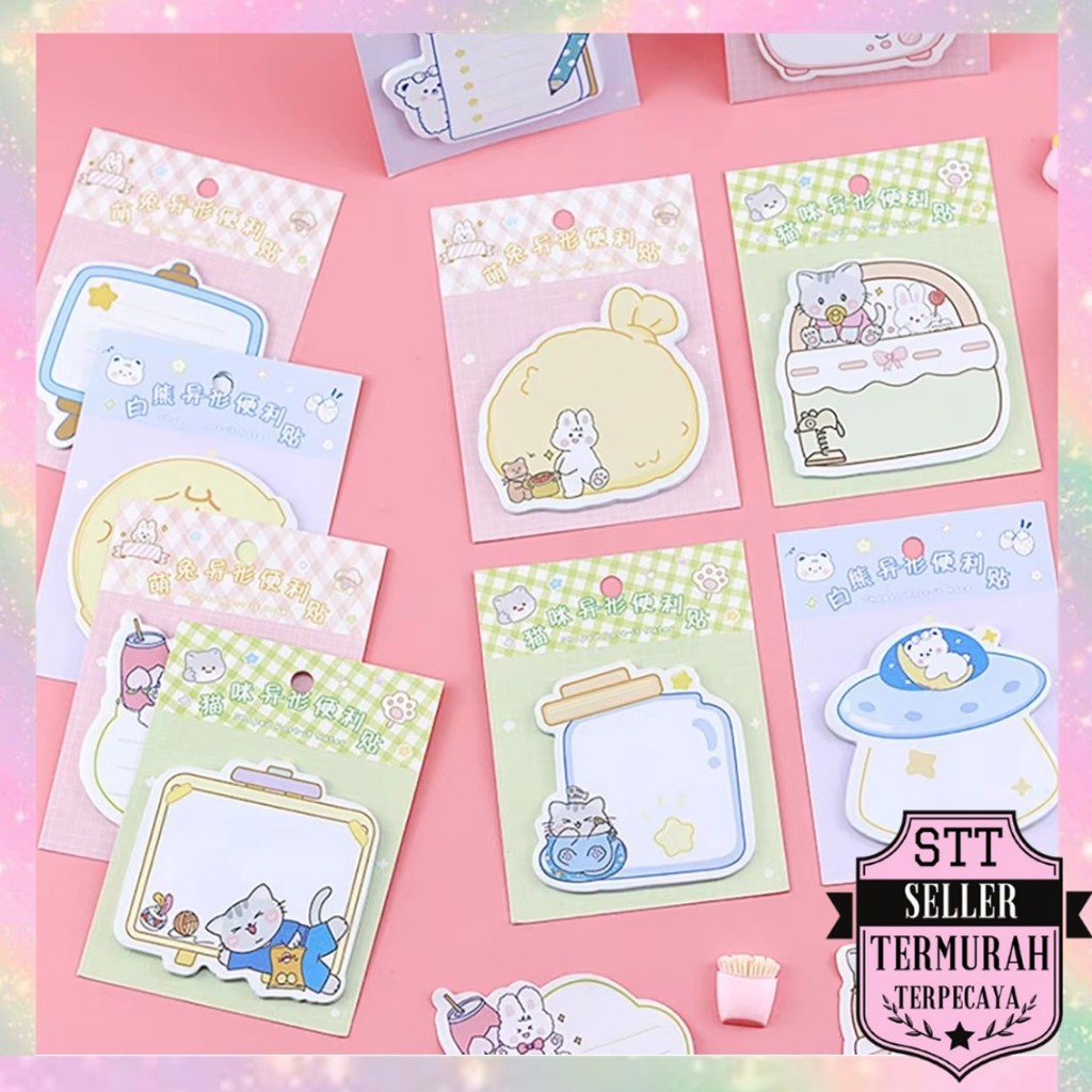 

STT Sticky Note Karakter Kartun Lucu Isi 20 Lembar Tempelan Kertas Catatan Memo Note Karakter Animal Mini Book Karakter Hewan Lucu 20 Sheets Memo Pad DIY Scrapbook Decorating Stationery