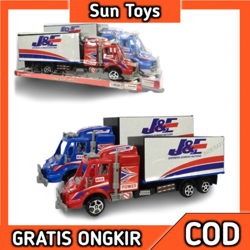 Mainan Anak Mobil Truk Besar Kontainer Wingbox Expedisi 9580