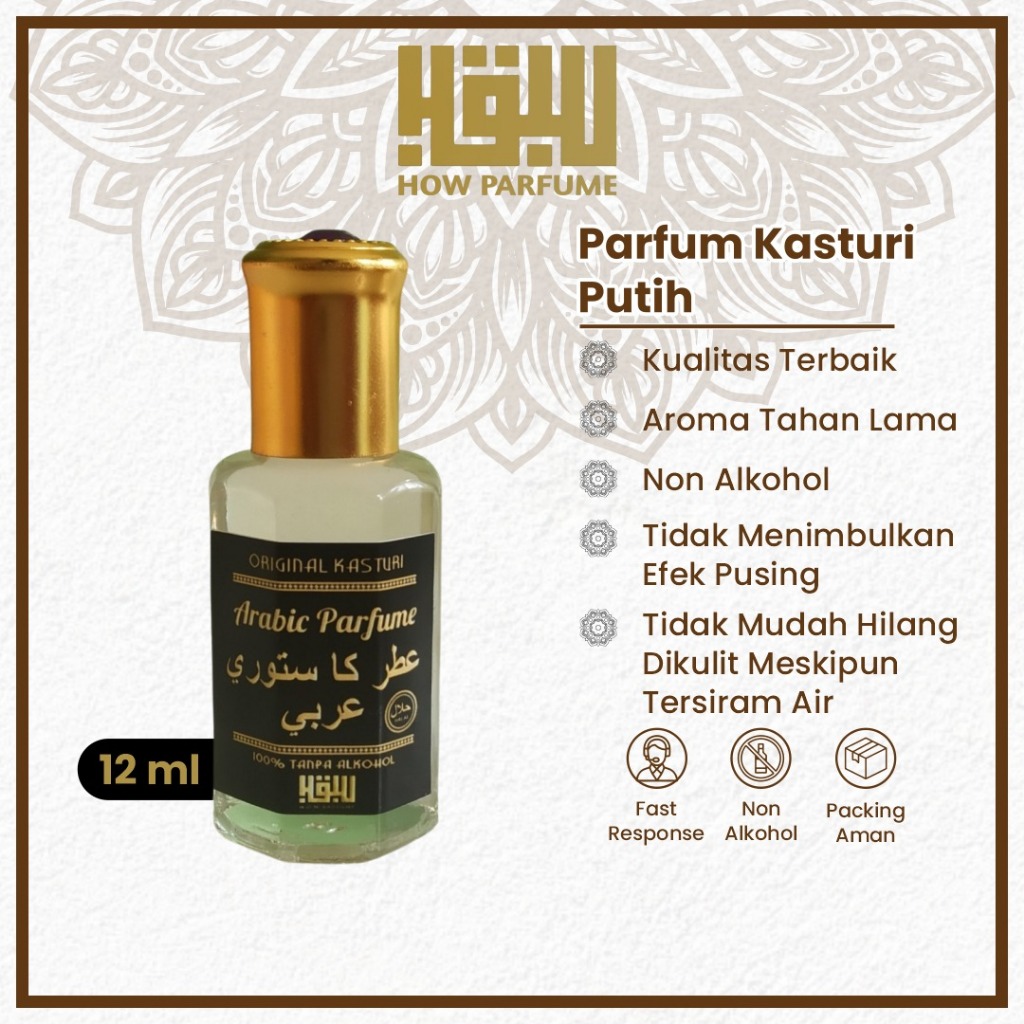 PARFUM KASTURI PUTIH ORIGINAL 100% NON ALKOHOL
