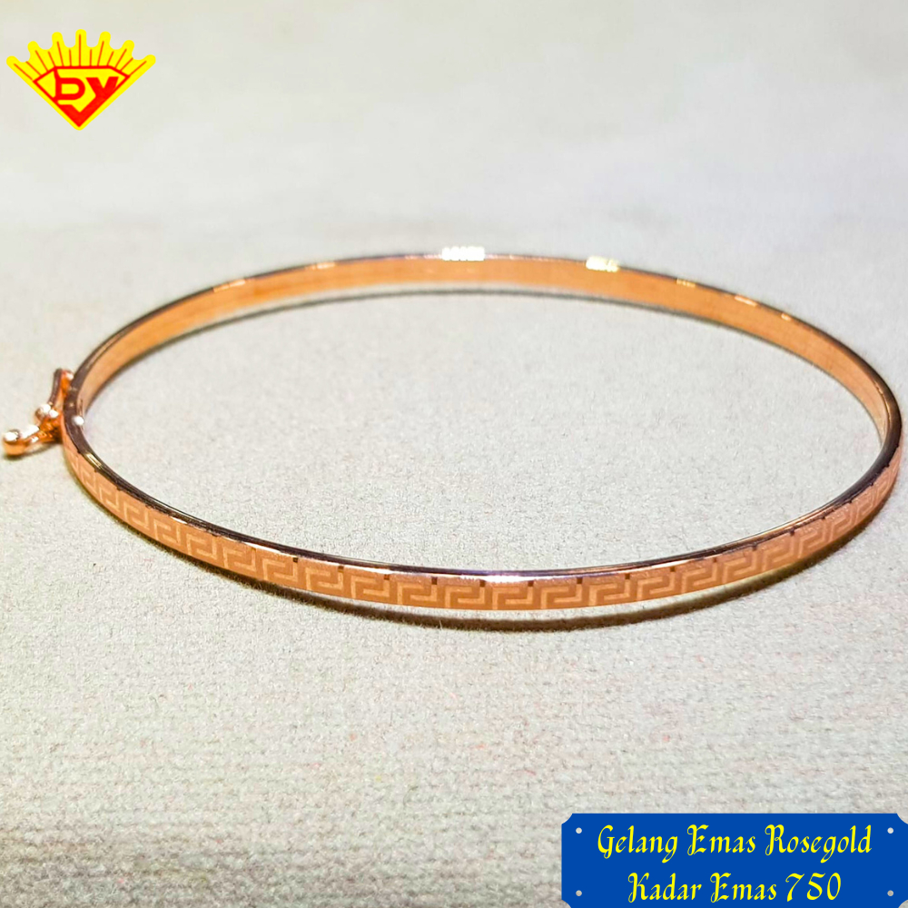 Gelang Bangle Emas Rosegold Baru Kadar Emas 750