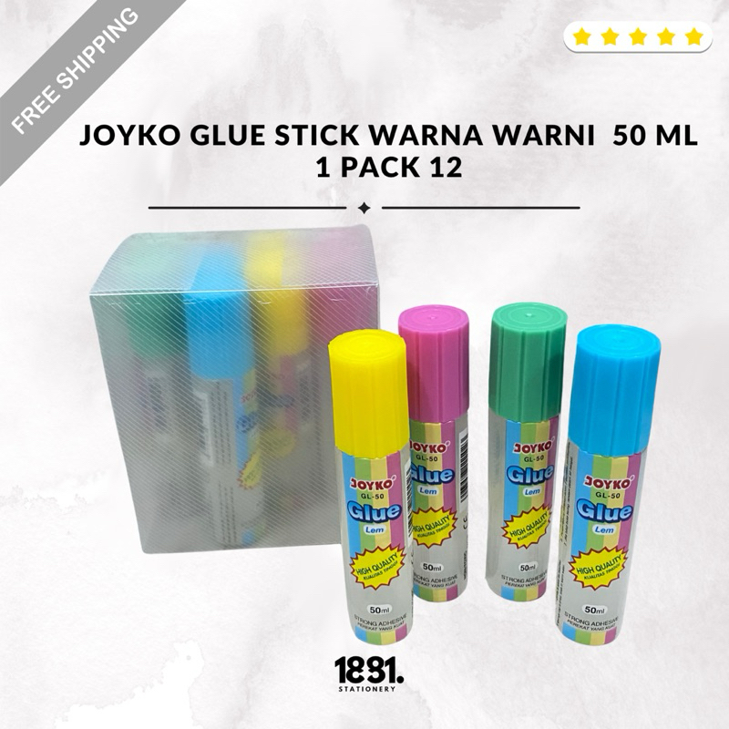 

Joyko Glue Stick Warna Warni 50ML 1 Pack 12