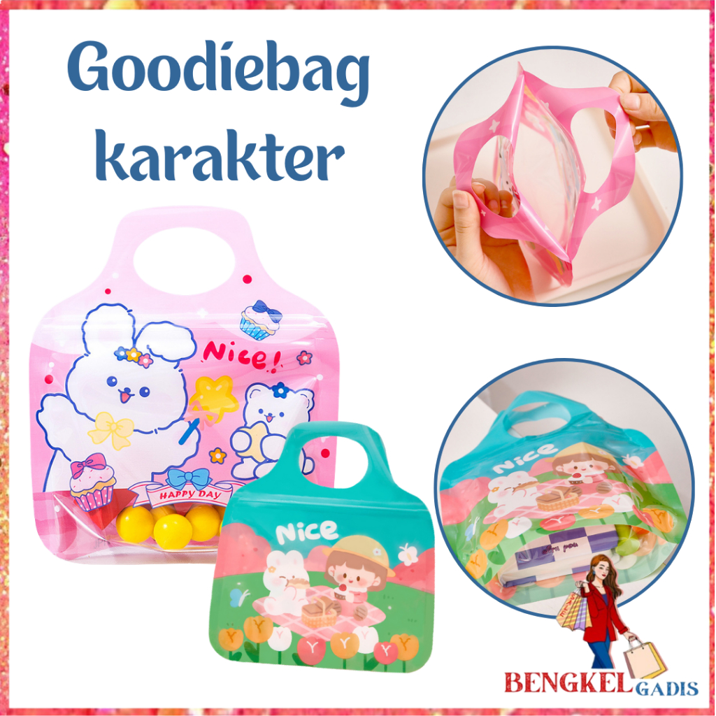

BG Goodie Bag Permen Biskuit Anti Air Hampers Lucu Motif Kartun Berwarna Full Color Plastik Ziplock Mini Tas Jinjing Plastic Bag Zipper Karakter Hewan Tas Hampers Snack Ulang Tahun