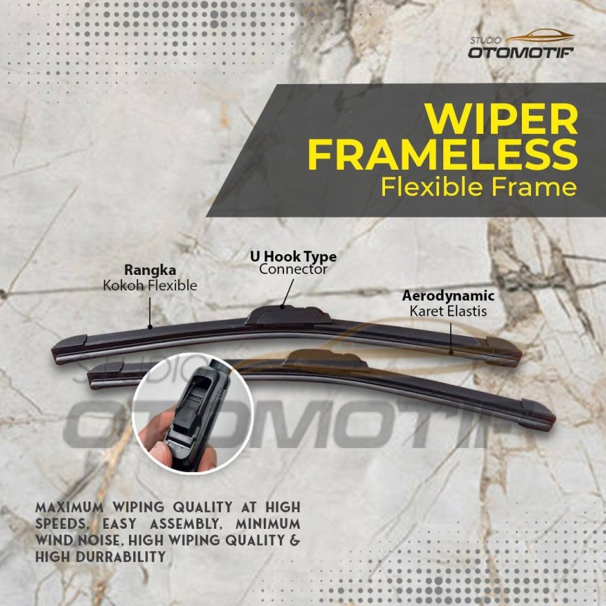 REKOMENDASI WIPER BRIO LAMA SATYA FRAMELESS 2216  WIPER FRAMELESS BRIO 211217