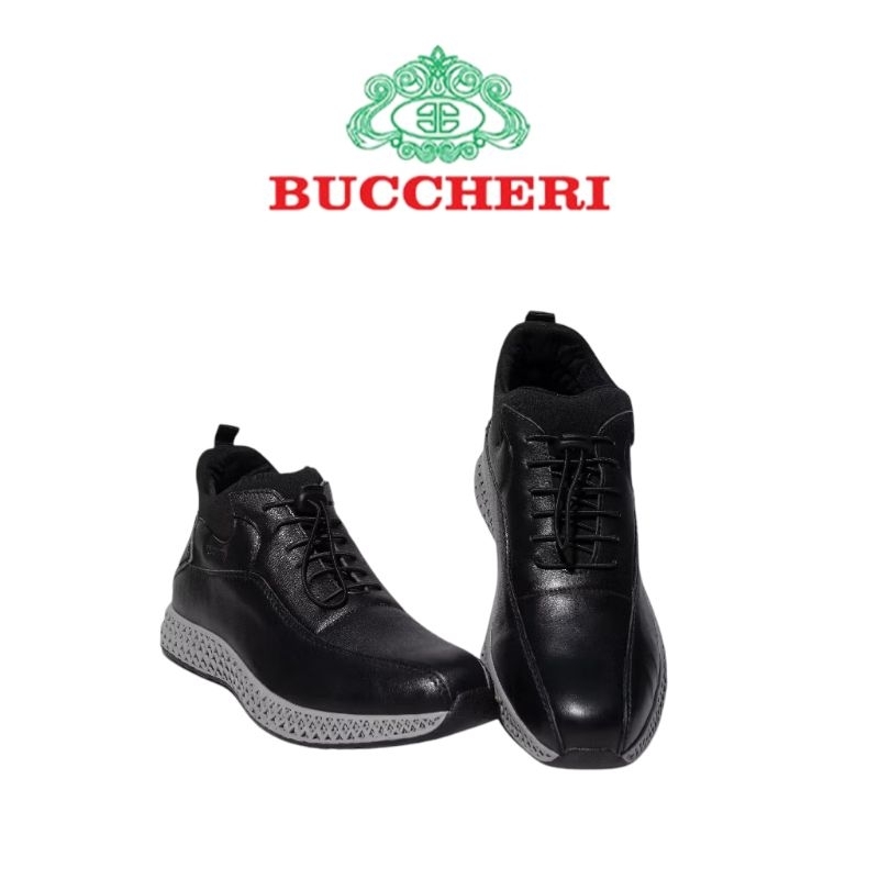 BUCCHERI Sepatu Boot Pria Full Leather-Samuel BR4001-BLACK