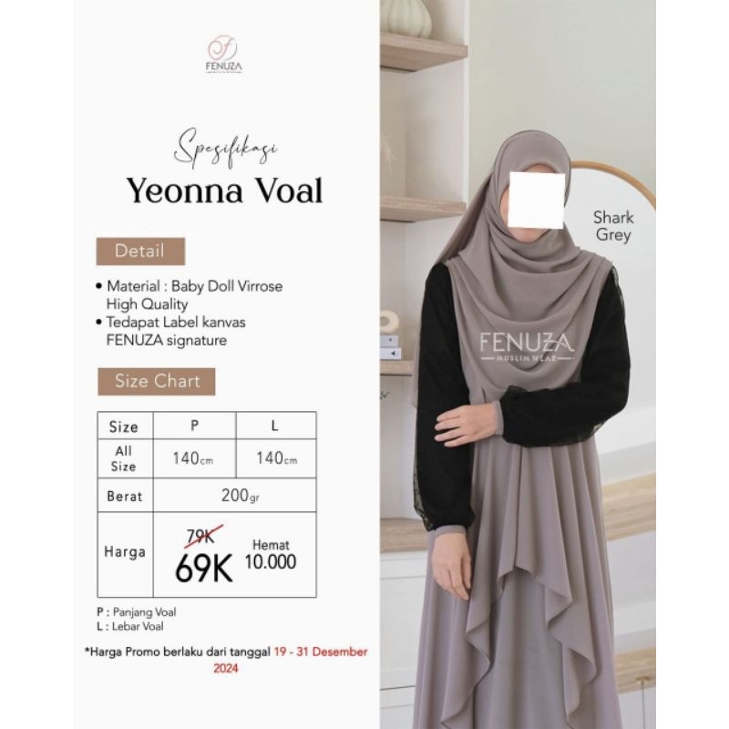 YEONNA VOAL BY FENUZA MUSLIM WEAR