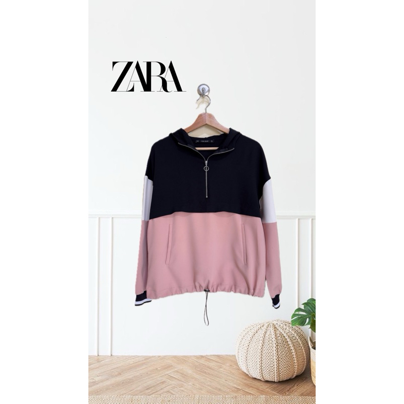 PL ZARA 3 TONE HOODIE WOMAN ORIGINAL 100%