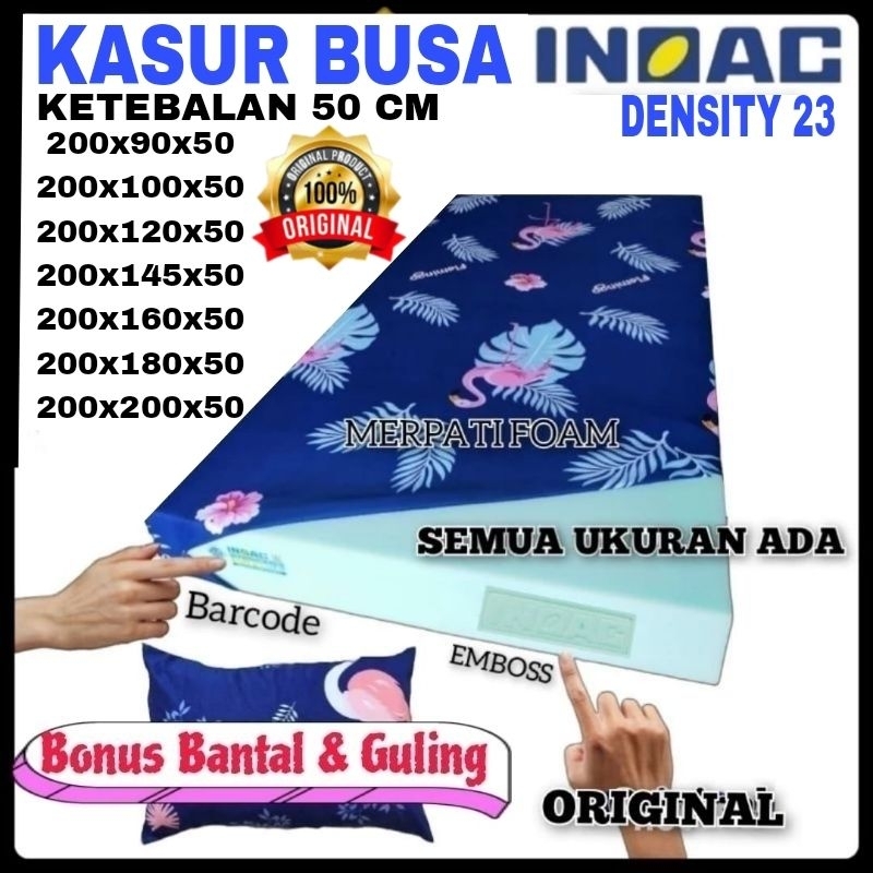 Termurah⬆️ Kasur Busa INOAC Tebal 50 Cm Density 23 Original Gratis Bantal & Guling