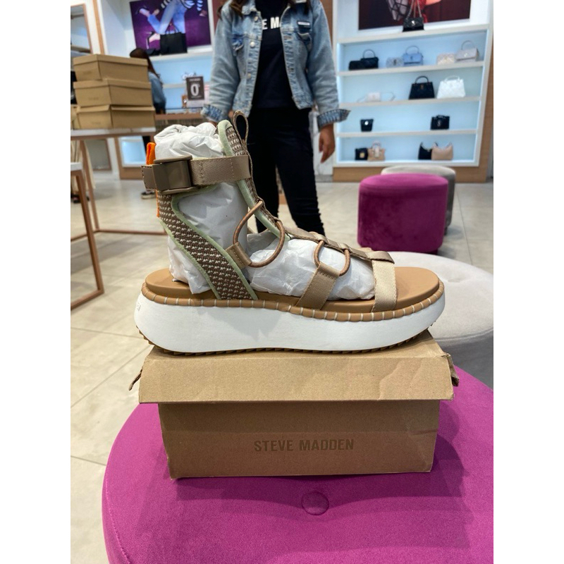 SANDAL STEVE MADDEN DEELITE TAN WOMEN ORIGINAL