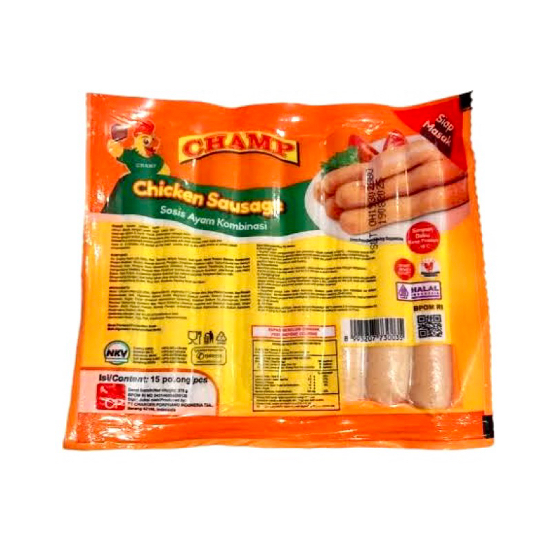 

Champ Sosis Ayam Kombinasi Chicken Sausage isi 15pcs. 100% HALAL