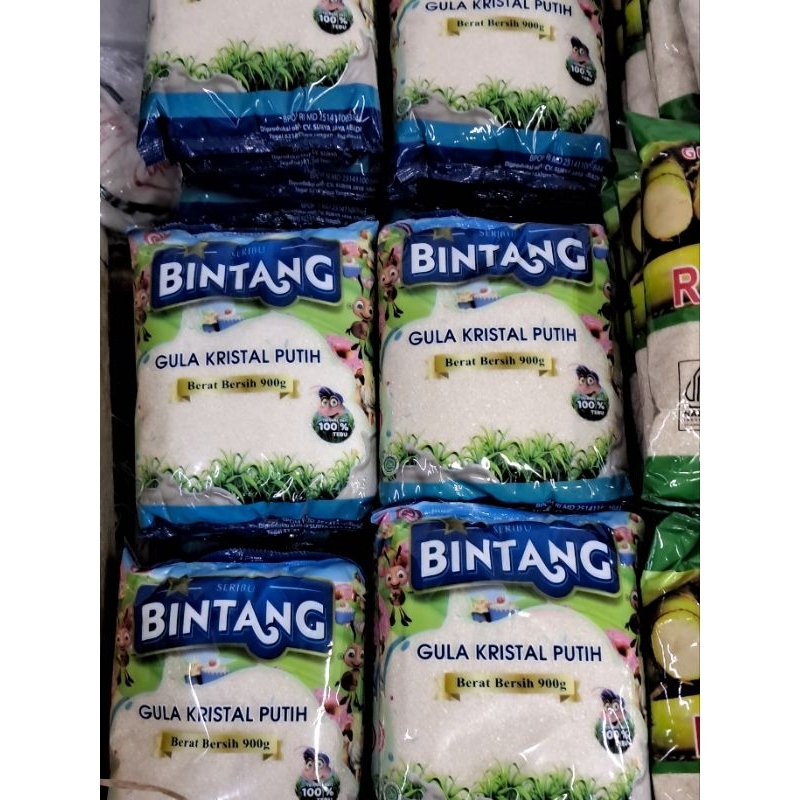 

[ BISA COD ] GULA KRISTAL PUTIH " BINTANG " BERAT 900 GRAM
