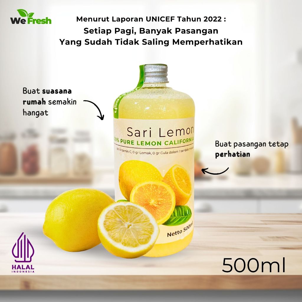 

500ml- Sari Lemon Murni Detox, Diet Pelangsing Badan Minuman Alami