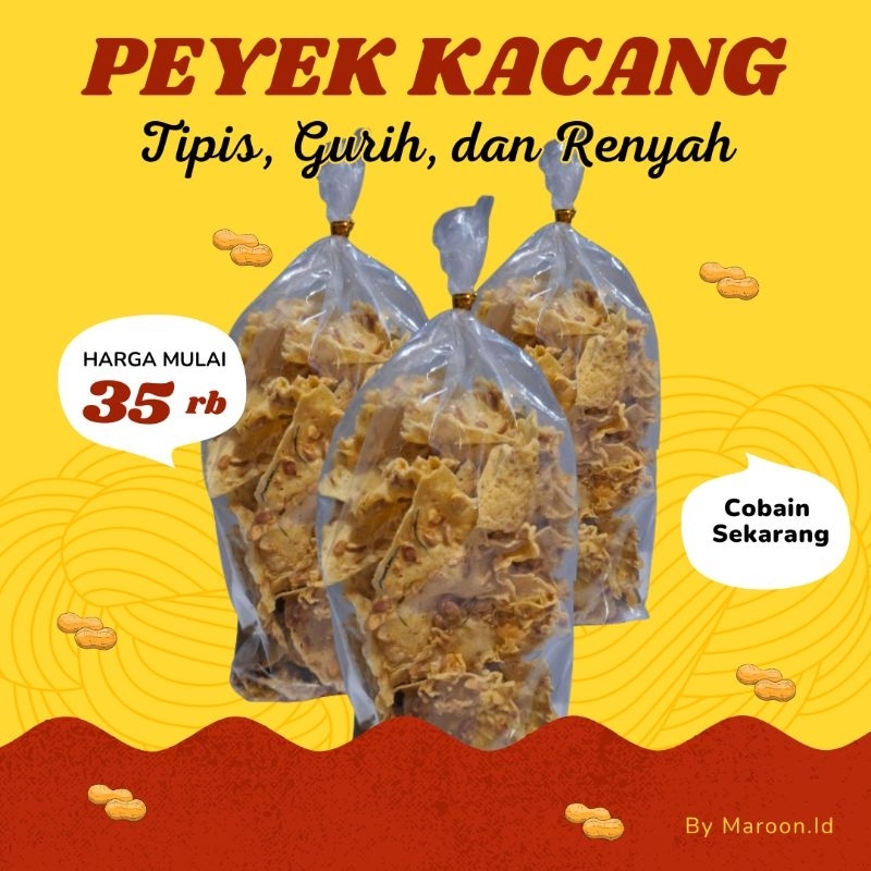 

Rekomendasi Pake Thinwall| Peyek Rempeyek Kacang Gurih Tipis Renyah Kemasan Mini dan Thinwall