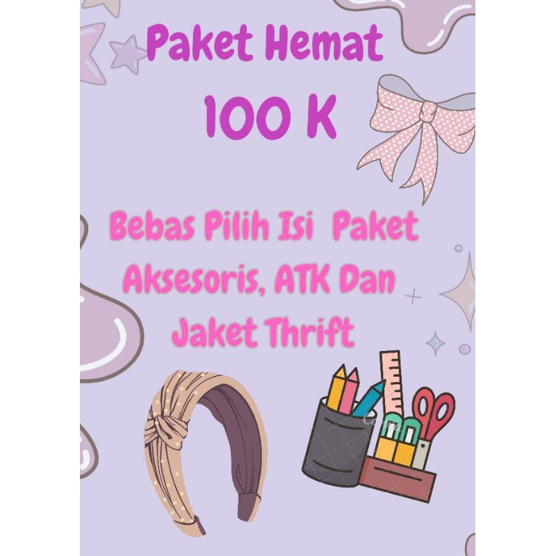 

JM Shop Paket Hemat 100k Aksesoris campur alat tulis