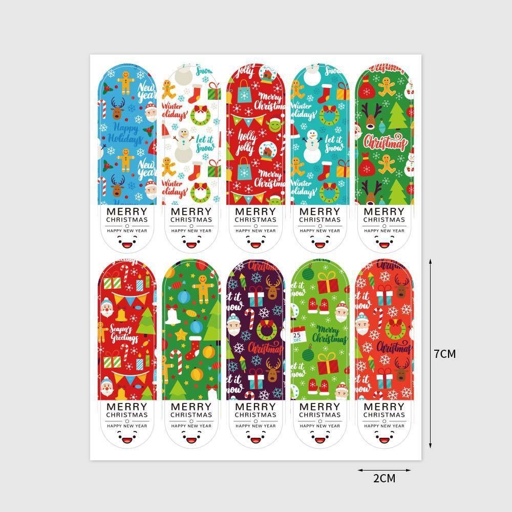 

Sticker Label Natal Merry Chrismast And HAPPY New Year/ 1 lembar Isi 10 PCS