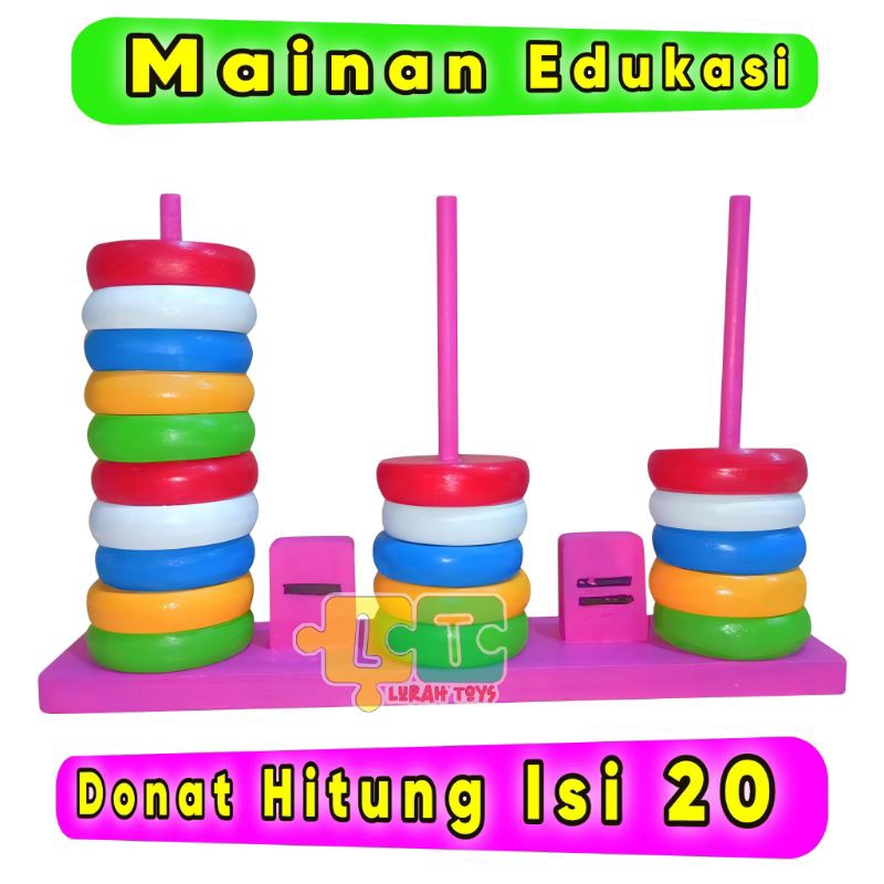 Menara Donat Hitung (isi 20)