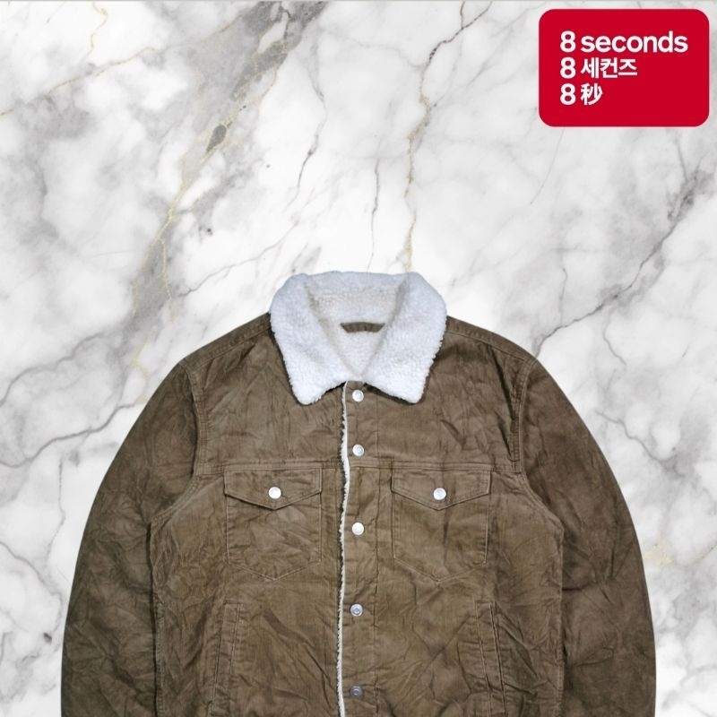 Trucker Corduroy Sherpa Jacket By 8 Seconds