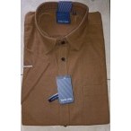 Kemeja Kerja / Kemeja Pria Stanley Adams Lengan Pendek Coklat