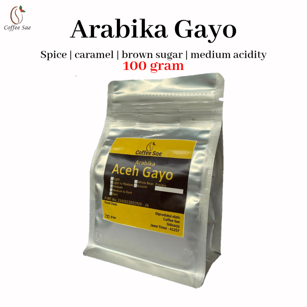 

Kopi Arabika GAYO 100 gram Biji atau bubuk coffee sae