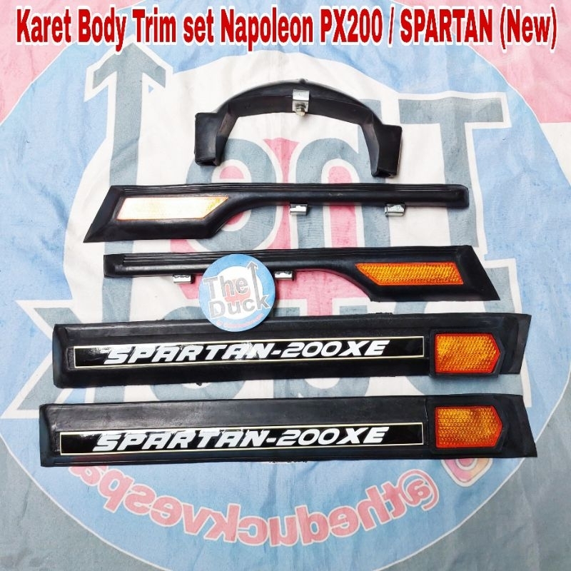 Karet Body Trim set Napoleon Spakbor Tepong Vespa PX 200 Spartan PX200E