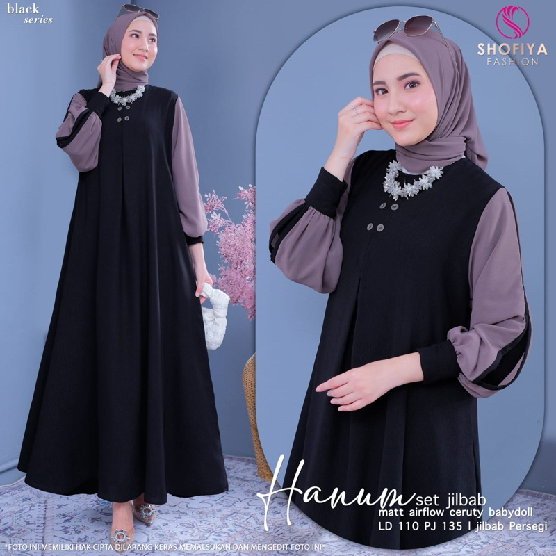 GAMIS DRESS SET HANUM ORIGINAL BY SHOFIYA